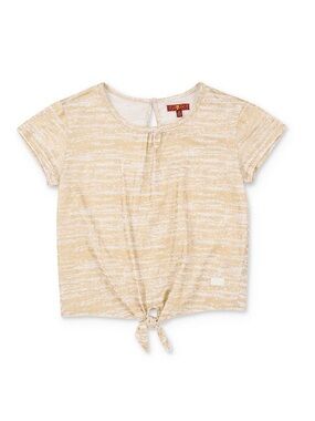 7 For All Mankind Girl’s Tie Front Tee Size 8